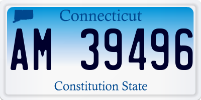 CT license plate AM39496