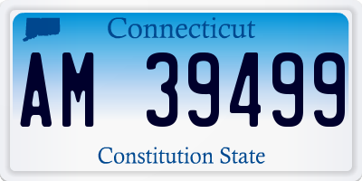CT license plate AM39499