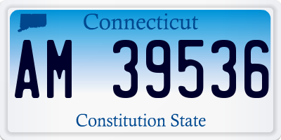 CT license plate AM39536