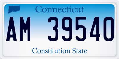 CT license plate AM39540