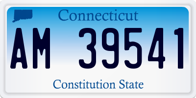CT license plate AM39541