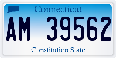 CT license plate AM39562