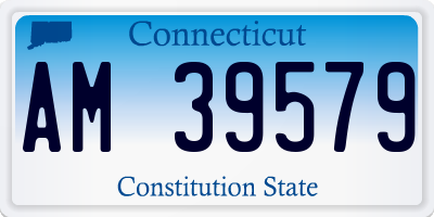 CT license plate AM39579