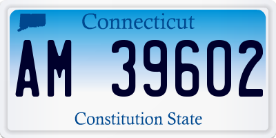 CT license plate AM39602