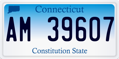 CT license plate AM39607