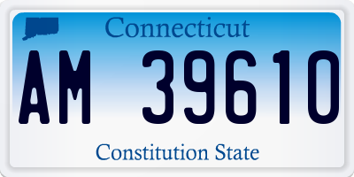 CT license plate AM39610