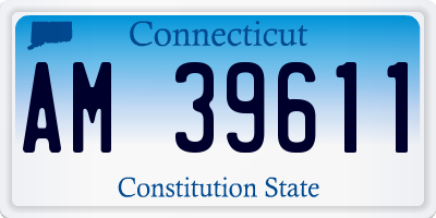 CT license plate AM39611