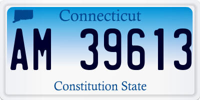 CT license plate AM39613