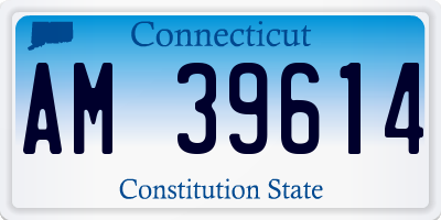 CT license plate AM39614