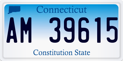 CT license plate AM39615