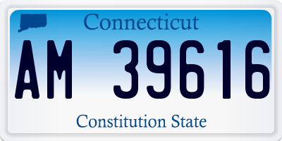 CT license plate AM39616