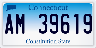 CT license plate AM39619