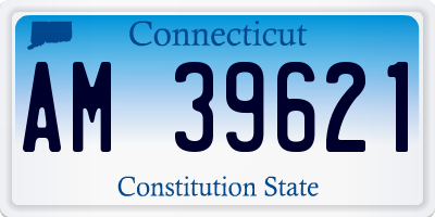 CT license plate AM39621