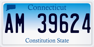 CT license plate AM39624