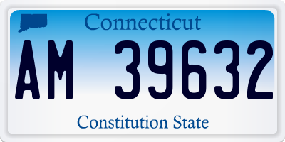 CT license plate AM39632