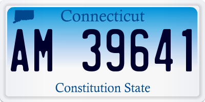 CT license plate AM39641