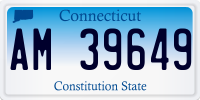 CT license plate AM39649