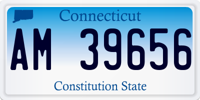 CT license plate AM39656
