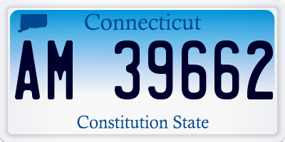 CT license plate AM39662