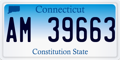 CT license plate AM39663