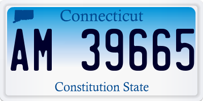 CT license plate AM39665
