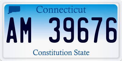 CT license plate AM39676