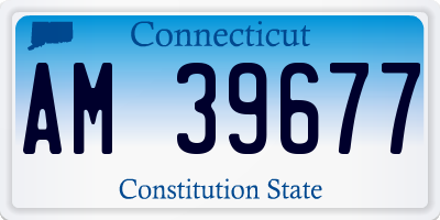CT license plate AM39677