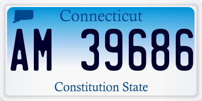 CT license plate AM39686