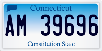 CT license plate AM39696
