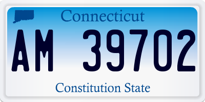 CT license plate AM39702