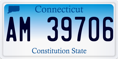 CT license plate AM39706