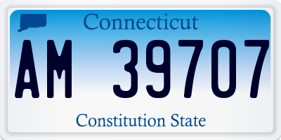 CT license plate AM39707