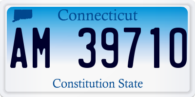 CT license plate AM39710