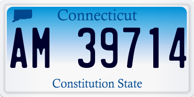 CT license plate AM39714