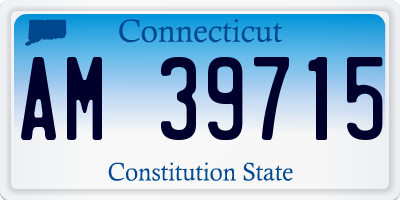 CT license plate AM39715