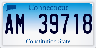 CT license plate AM39718