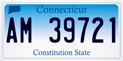 CT license plate AM39721