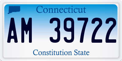 CT license plate AM39722
