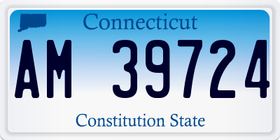 CT license plate AM39724