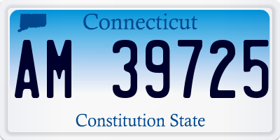 CT license plate AM39725