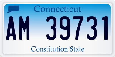 CT license plate AM39731