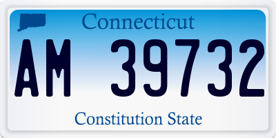 CT license plate AM39732