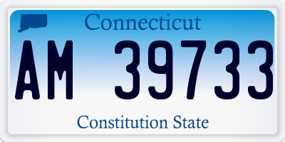 CT license plate AM39733
