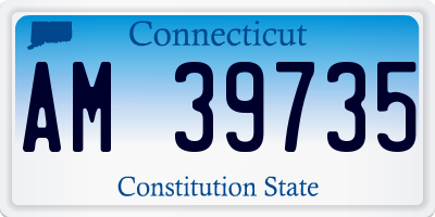 CT license plate AM39735