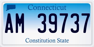 CT license plate AM39737