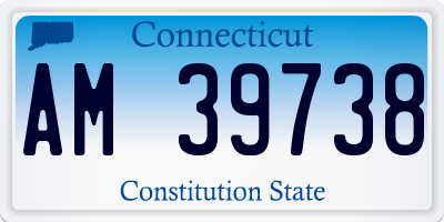 CT license plate AM39738