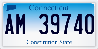 CT license plate AM39740