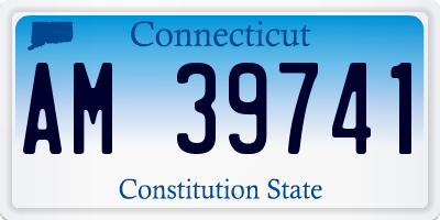 CT license plate AM39741