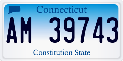 CT license plate AM39743