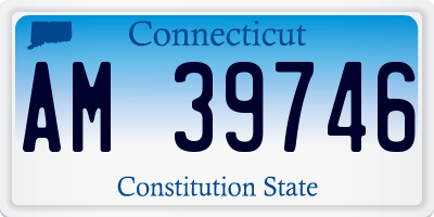 CT license plate AM39746